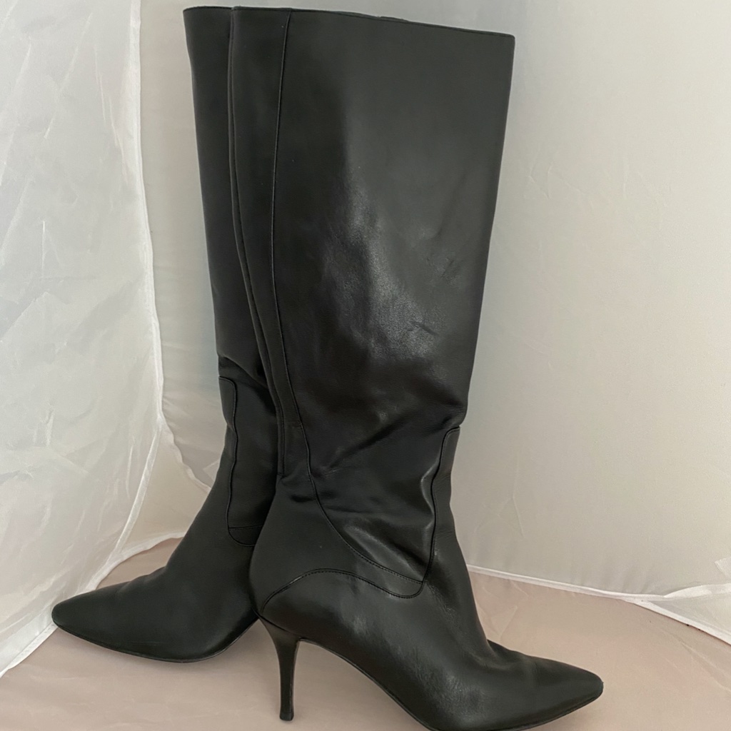Cole Han All Leather Black Boots